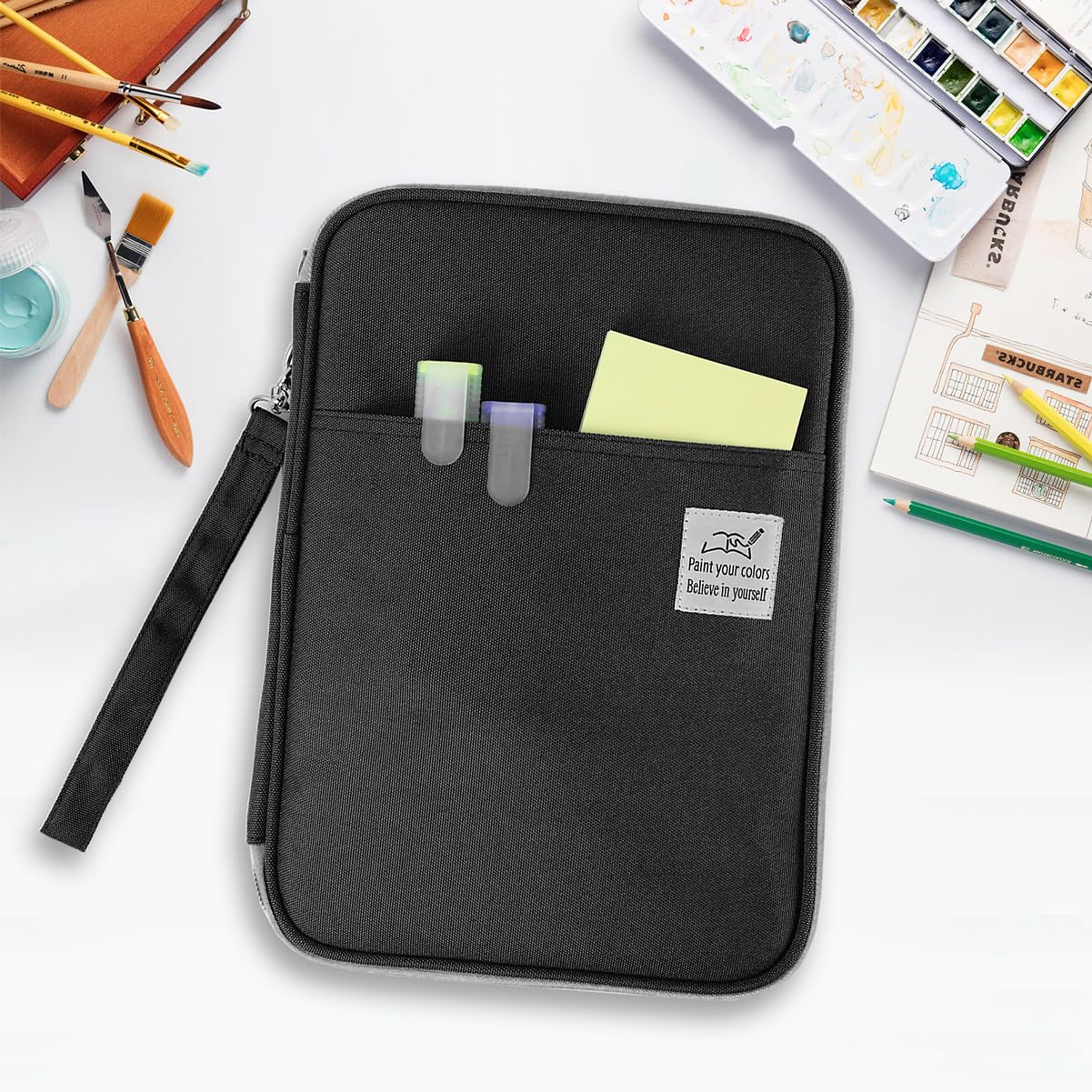 YOUSHARES 192 Slots Colored Pencil Case, Large Capacity Pencil Holder Pen Organizer Bag with Zipper