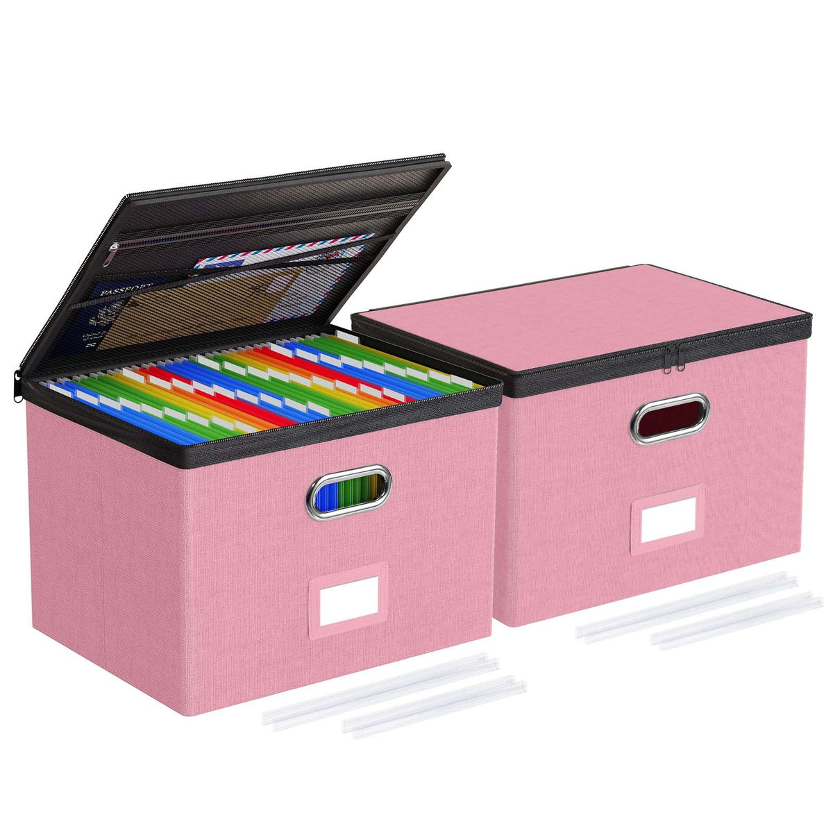 Oterri File Box Large 2-Pack Hanging Organizer for Letter/Legal-Size Folder