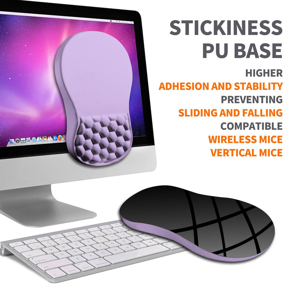 Armanza Ergonomic Joint Wrist Support Mouse Pad with Memory Foam Cushion Massage Bump, Carpal