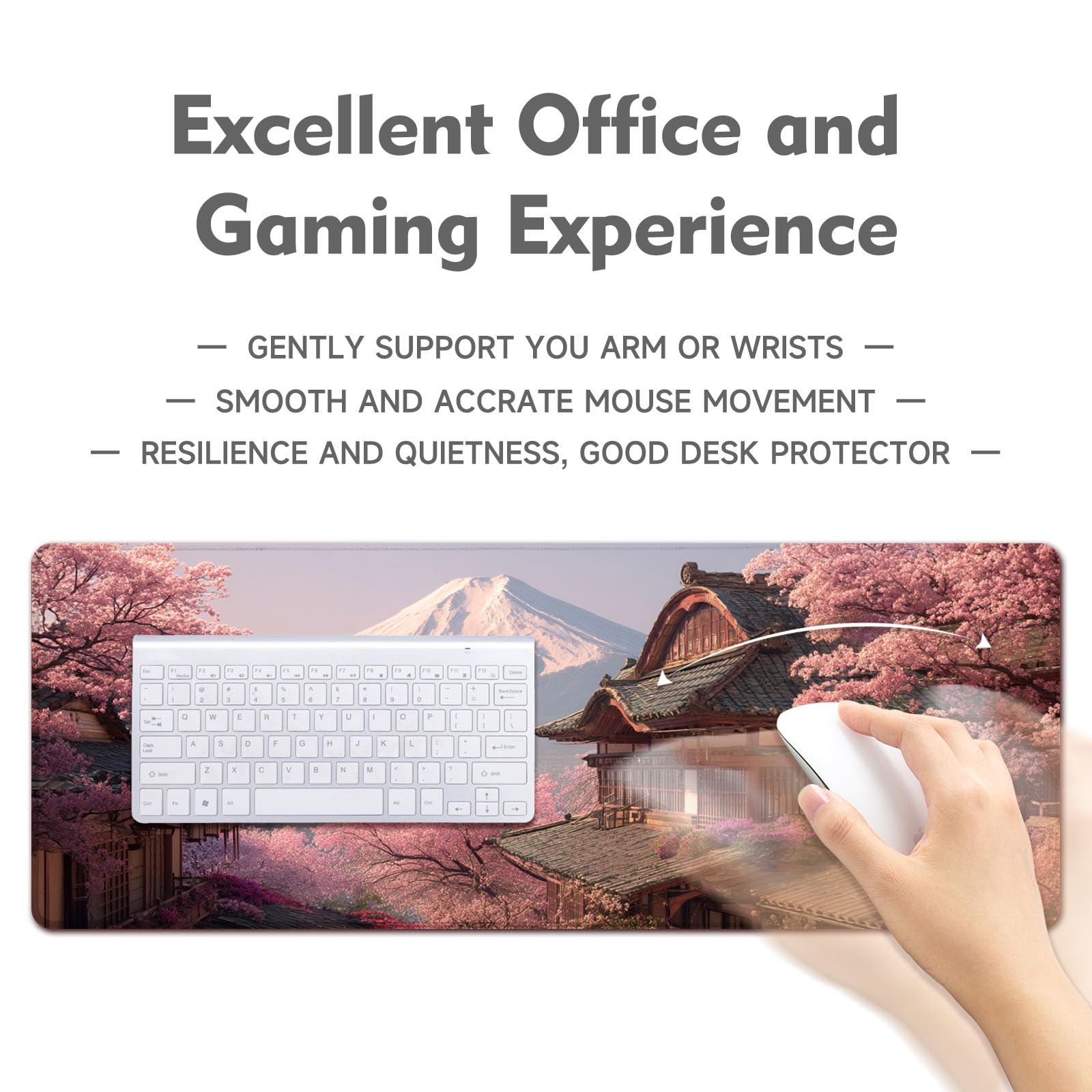Desk Mat Mouse Pad Gaming Desk Pad XL Large Mouse Mat Office Decor Accessories (Pink A)