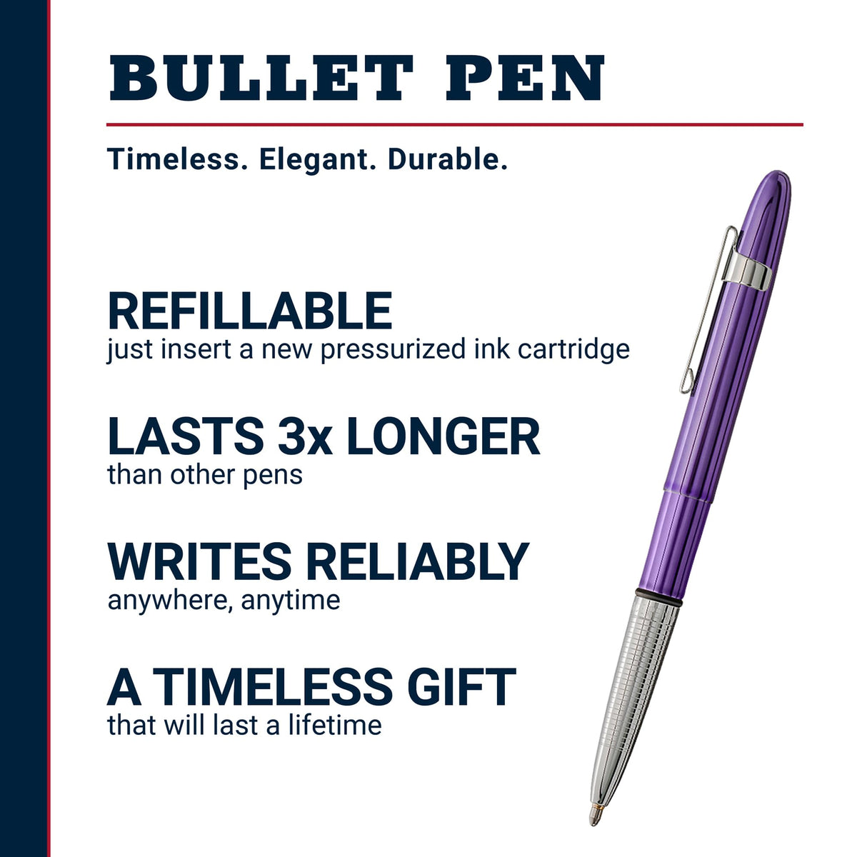 Fisher Space Pen Purple Haze Pressurized Ballpoint Bullet Pen, Gift Box