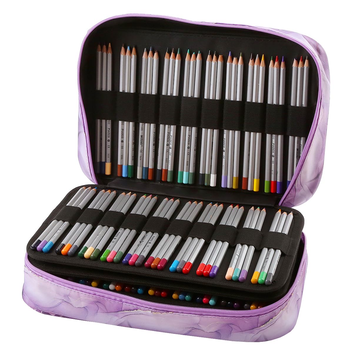 Lbxgap 300 Slots Colored Pencil Case w/Handle & Shoulder Strap