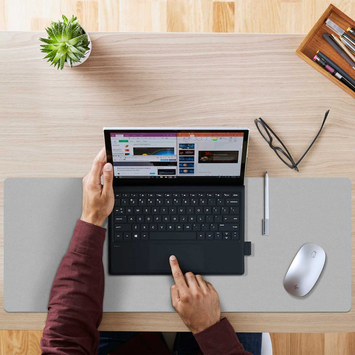 Desk Mat Large Protector Pad - Multifunctional Dual-Sided Office Desk Pad,Smooth Surface Soft Mouse