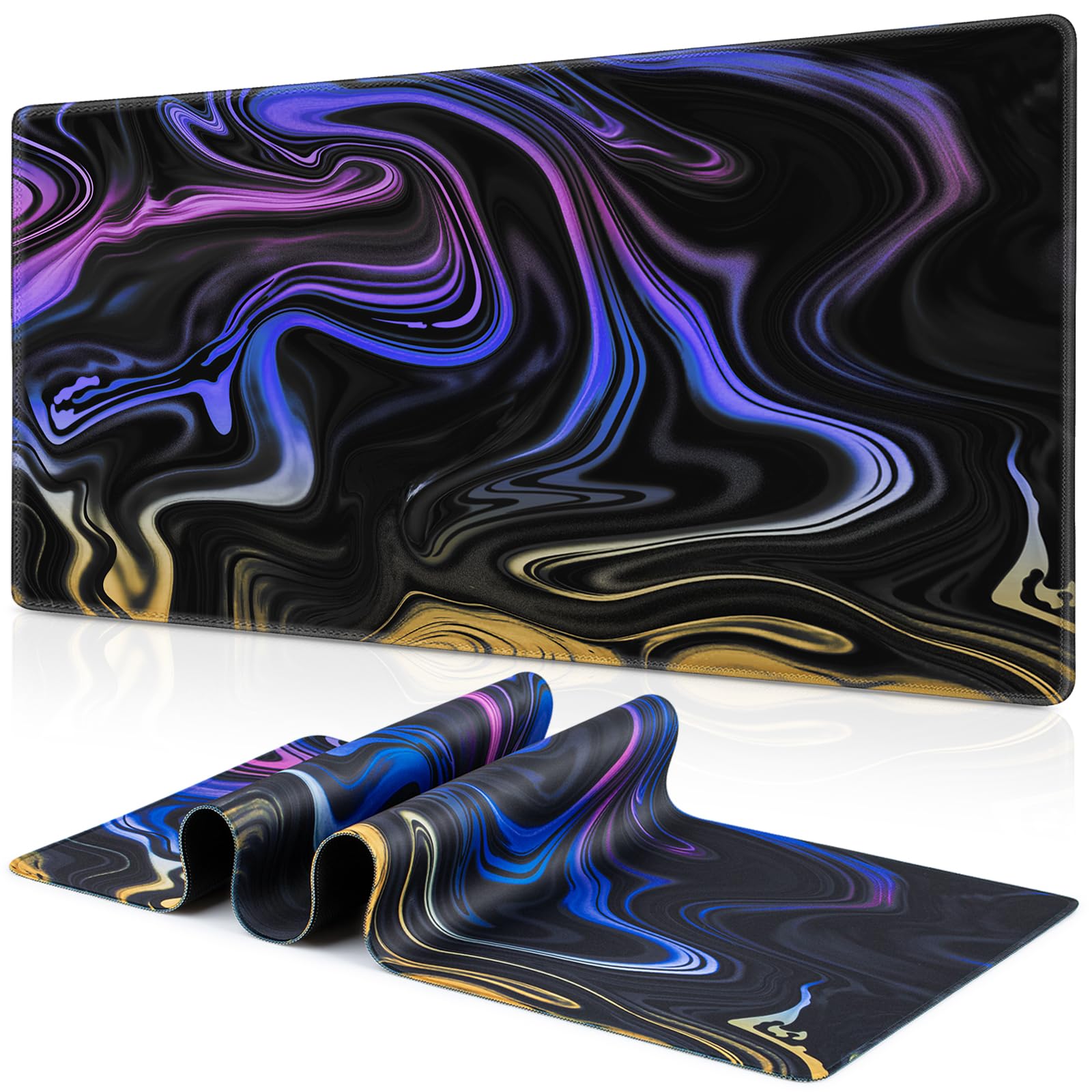 Canjoy Gaming Mouse Pad, 35.4x15.7inch Fluid Large Mouse Pads for Desk