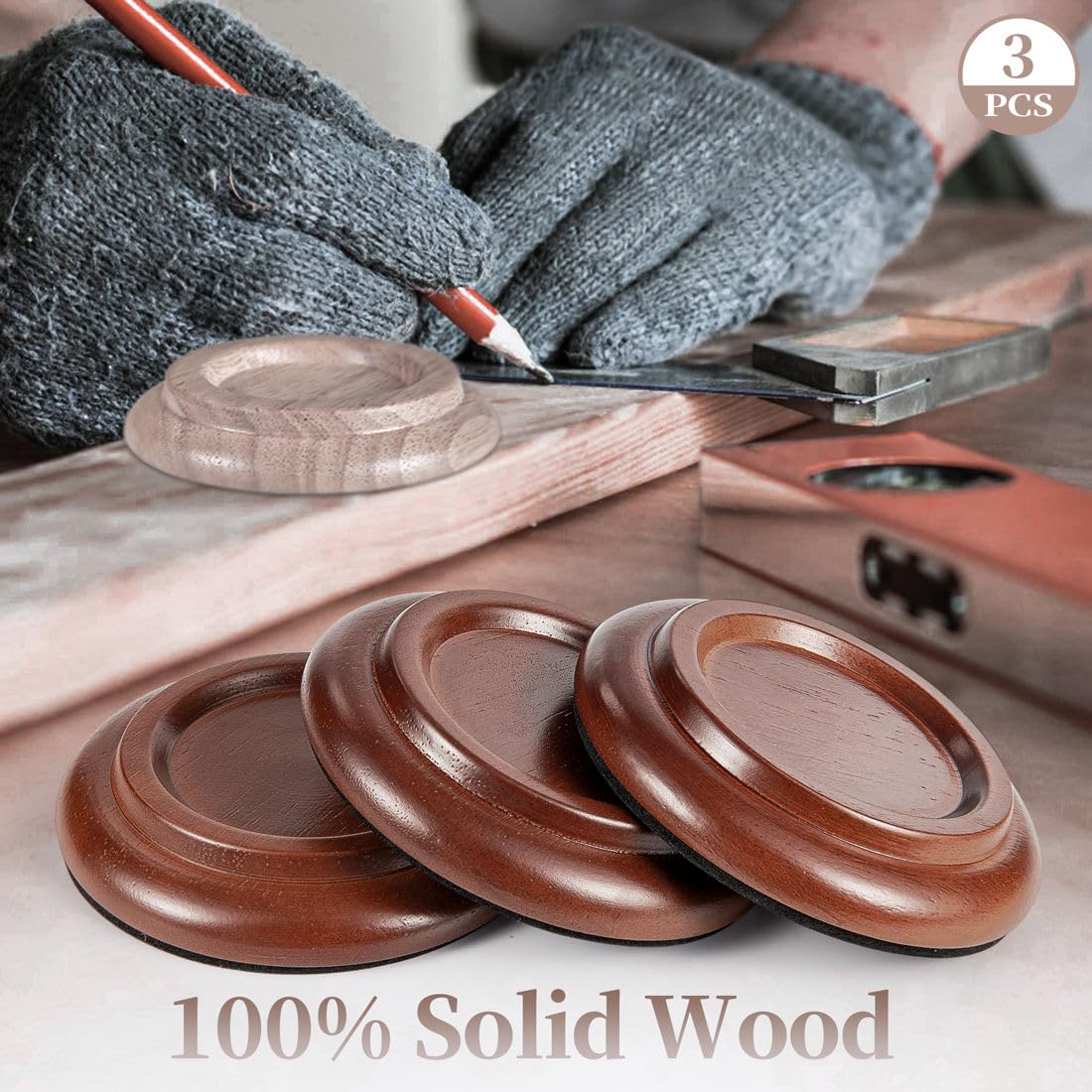 Piano Caster Cups Grand Piano Caster Cups Wood Coasters Cups Piano Caster Pads for Grand Piano