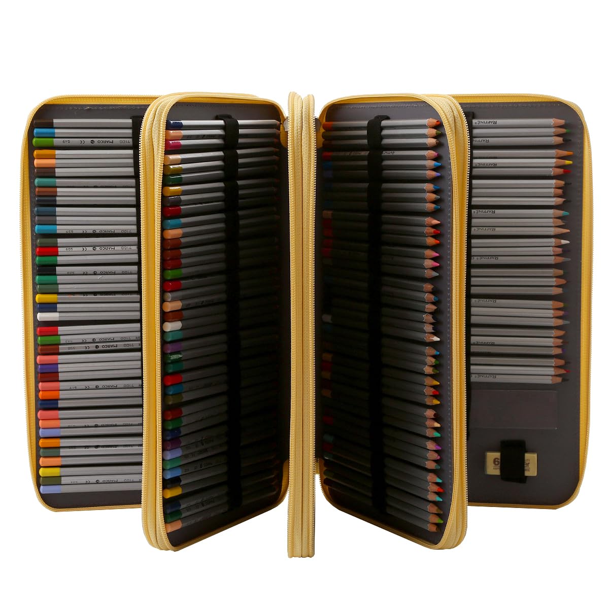 Lbxgap Portable Colored Printing Pattern Pencil Case Holds 300 pcs Pencils Bag Organizer with Handy