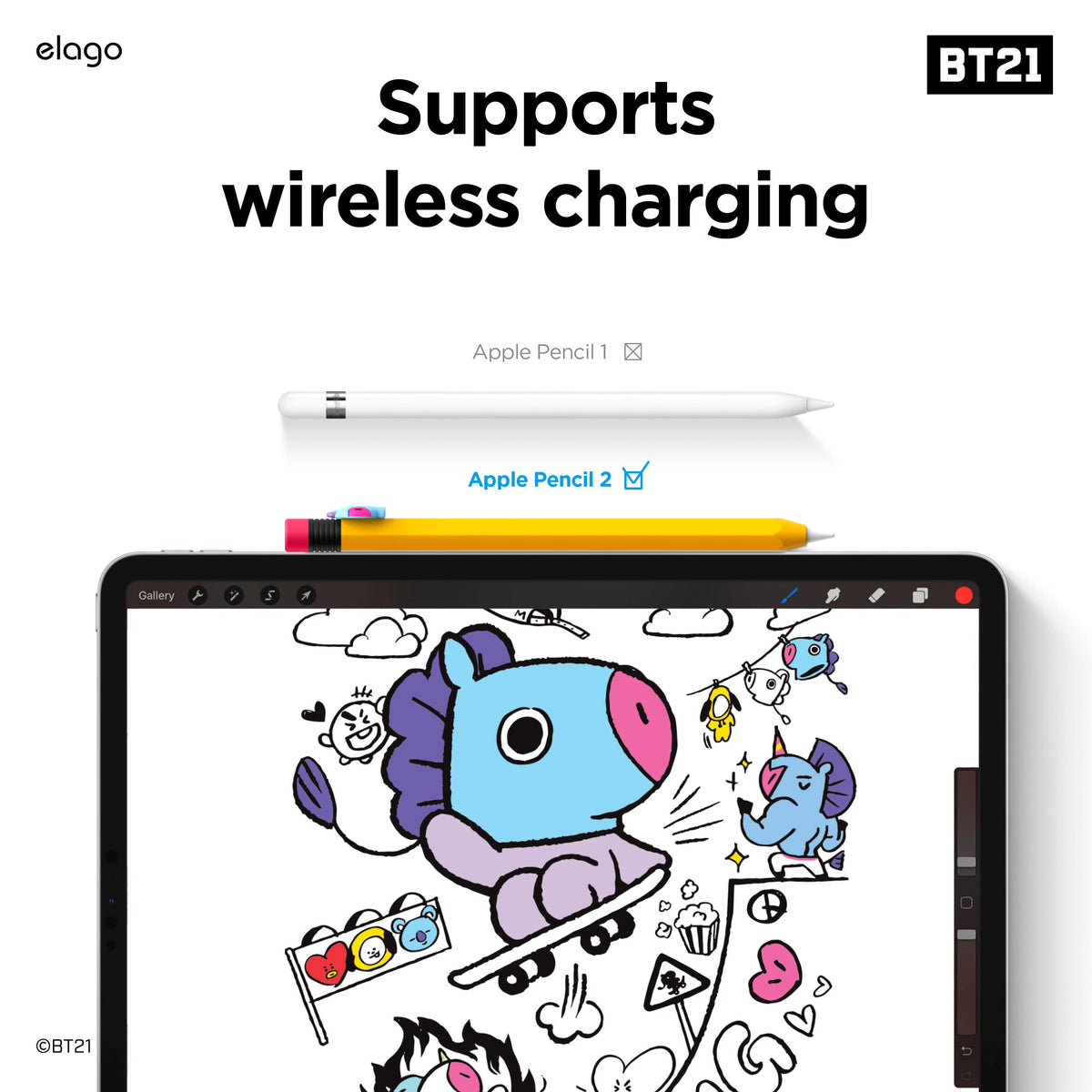 elago l BT21 for Apple Pencil Pro & 2nd Gen