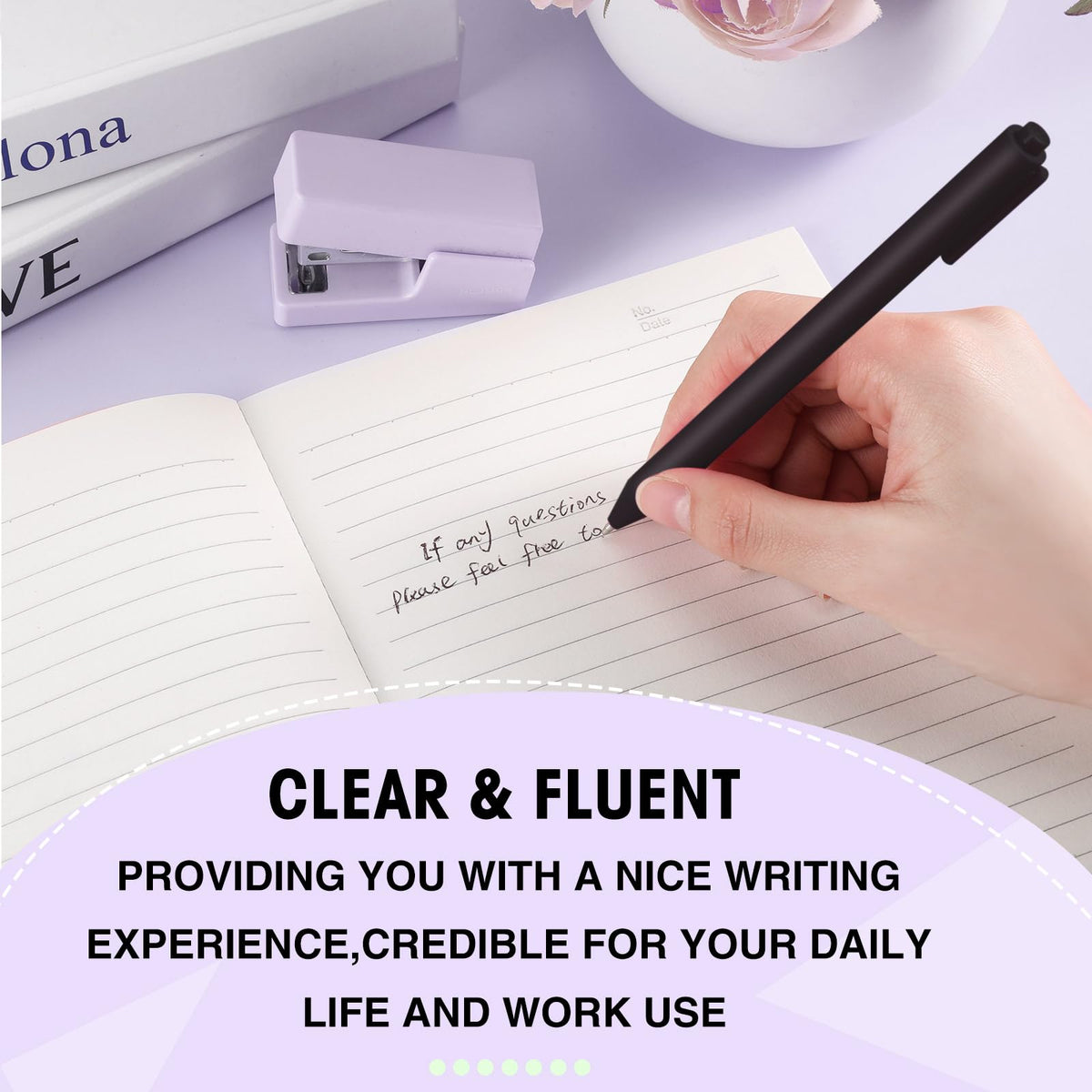Teling 100 Pcs Ballpoint Pens Retractable Comfortable Cute Stylish Writing Pens in Medium Point 1.0