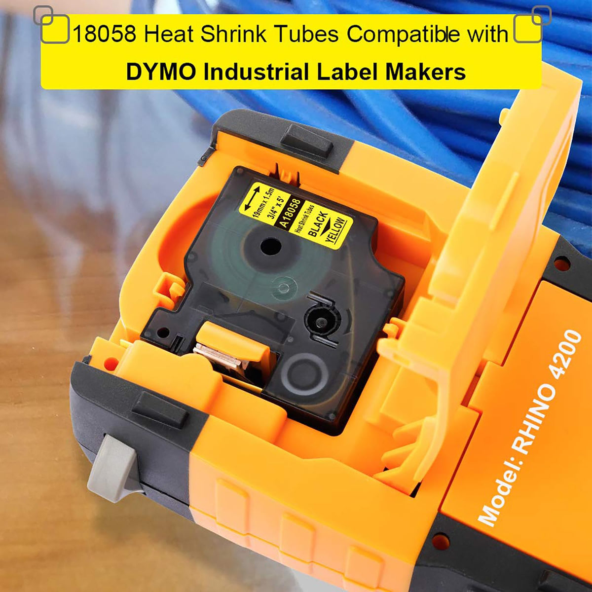 Compatible Industrial Label Tape Replace for DYMO Rhino 18058