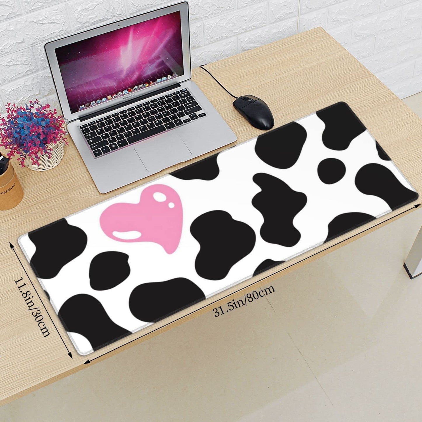 Sigouyinei Extra Large Desk Pad 31.5x12in Office Gaming Non-Slip Mouse Pad