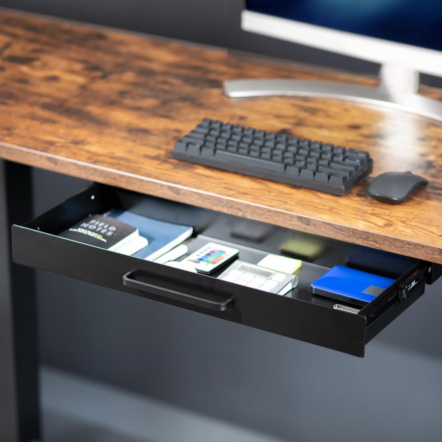 VIVO Black 22 x 9 inch Under Desk Storage Drawer, DESK-DR22H-B