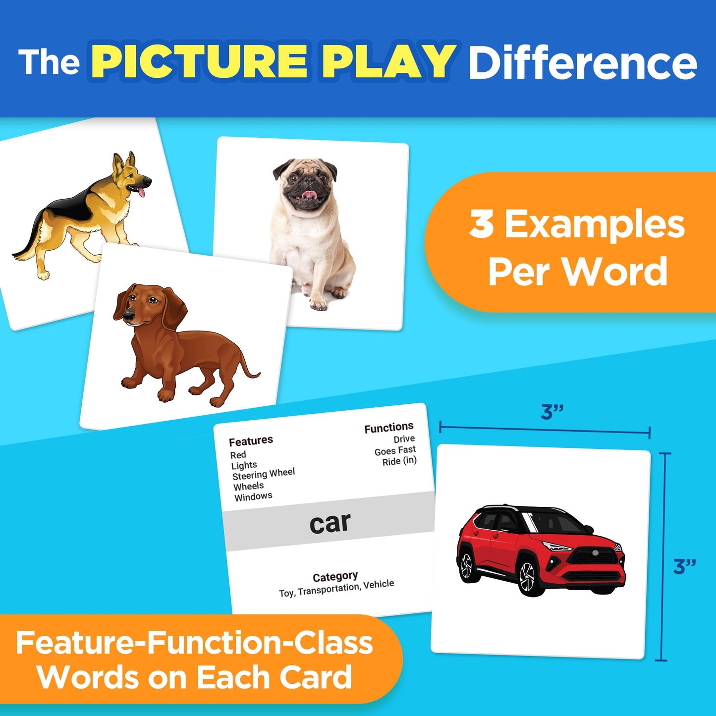 ThinkPsych First Nouns Flash Cards - 150 Picture Cards for Speech Therapy