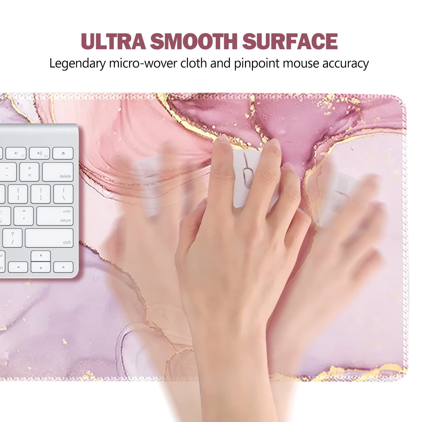 AIMSA Extended Gaming Mouse Pad, XL Large Keyboard Mouse Mat Desk Pad with Stitched Edges, Durable