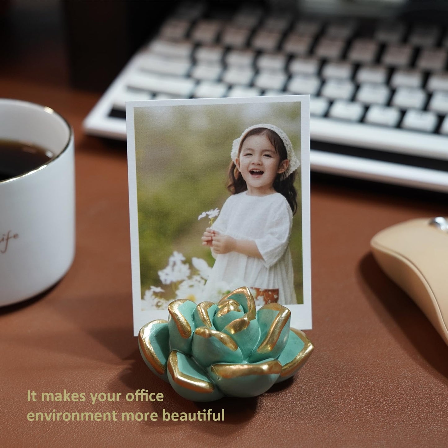 wowhalolo Business Card Holder & Name Display Stand Desk Organizer Vertical