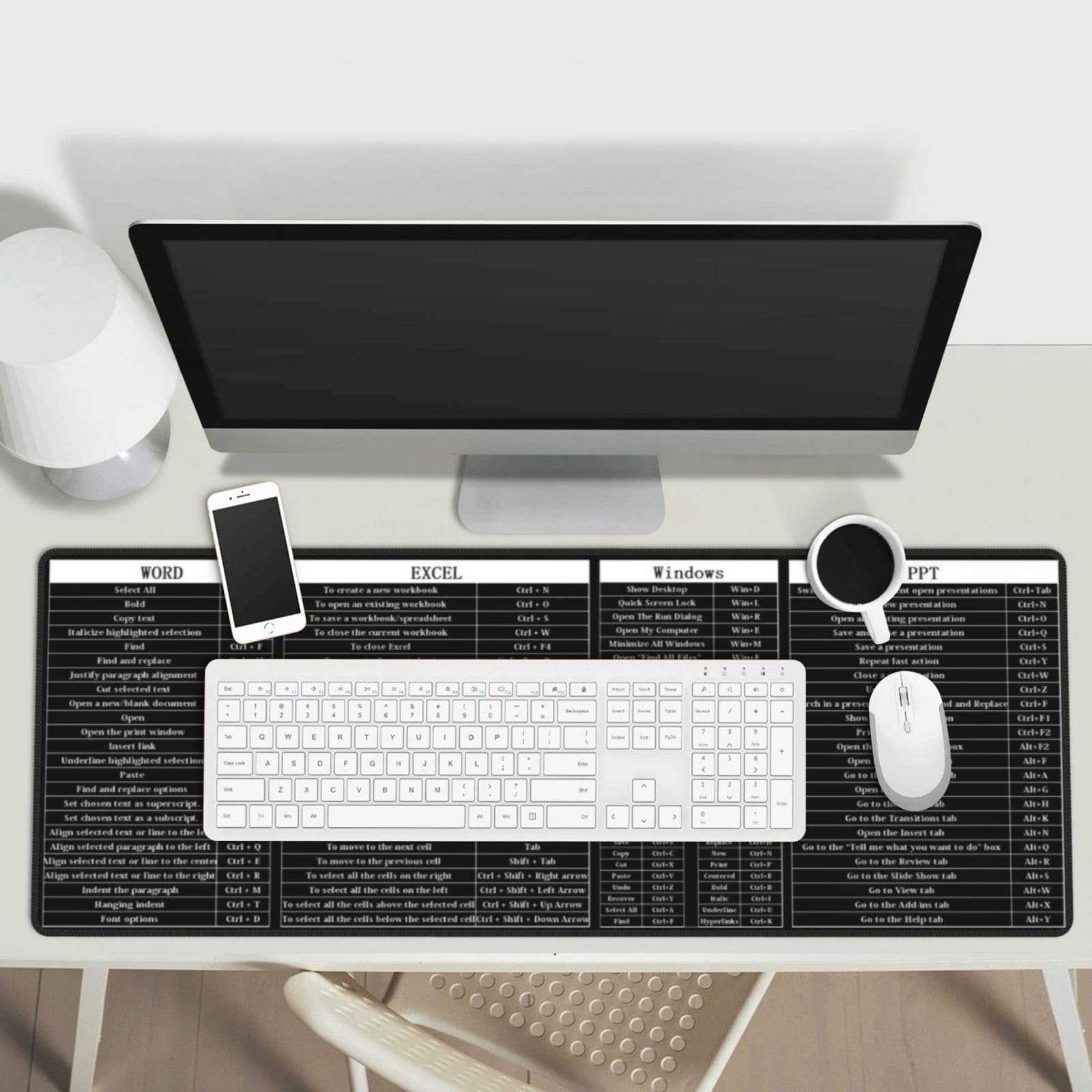 Sigouyinei Extra Large Desk Pad 31.5x12in Office Gaming Non-Slip Mouse Pad