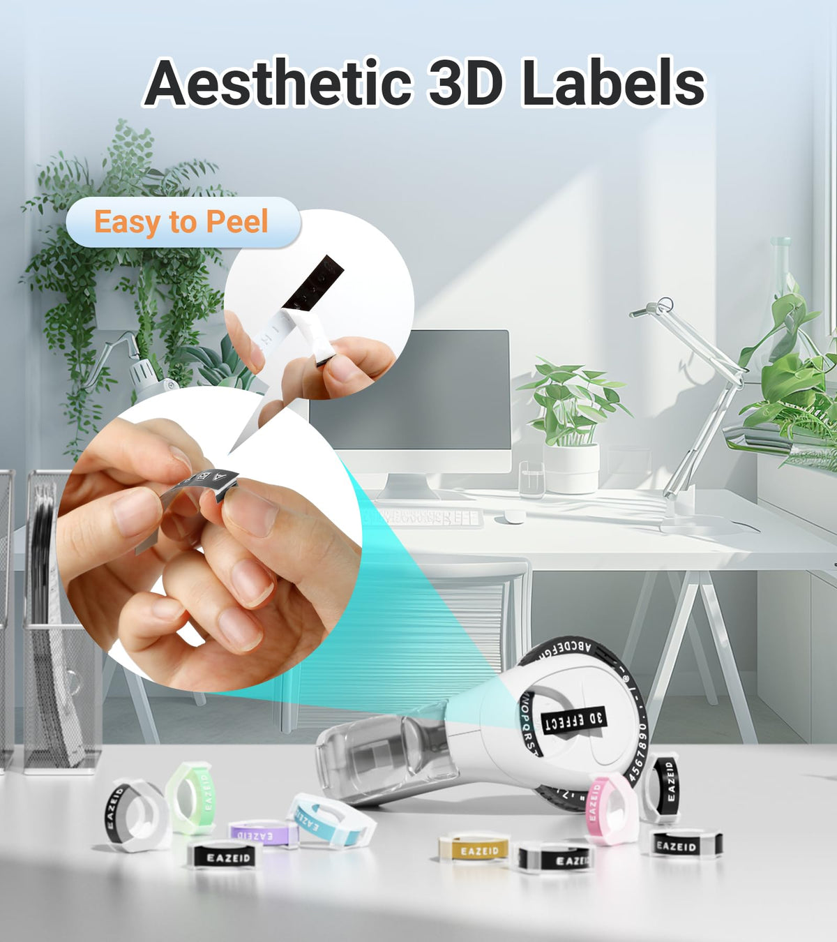Embossing Label Maker, Vintage Embossed Labeler with 10Roll Color 3D Tapes