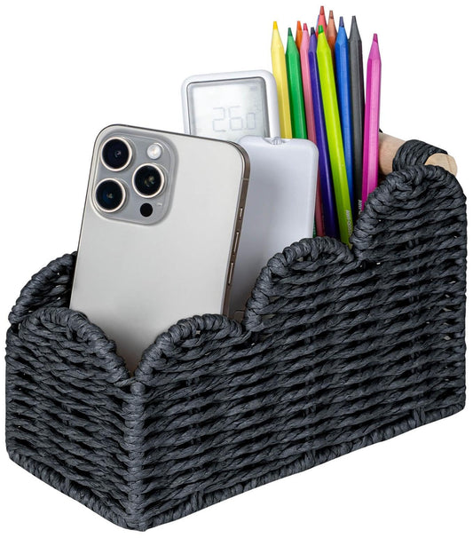 CubesLand Bedside Table Desk Organizer Caddy, Remote Pen&Pencil Holder Cup