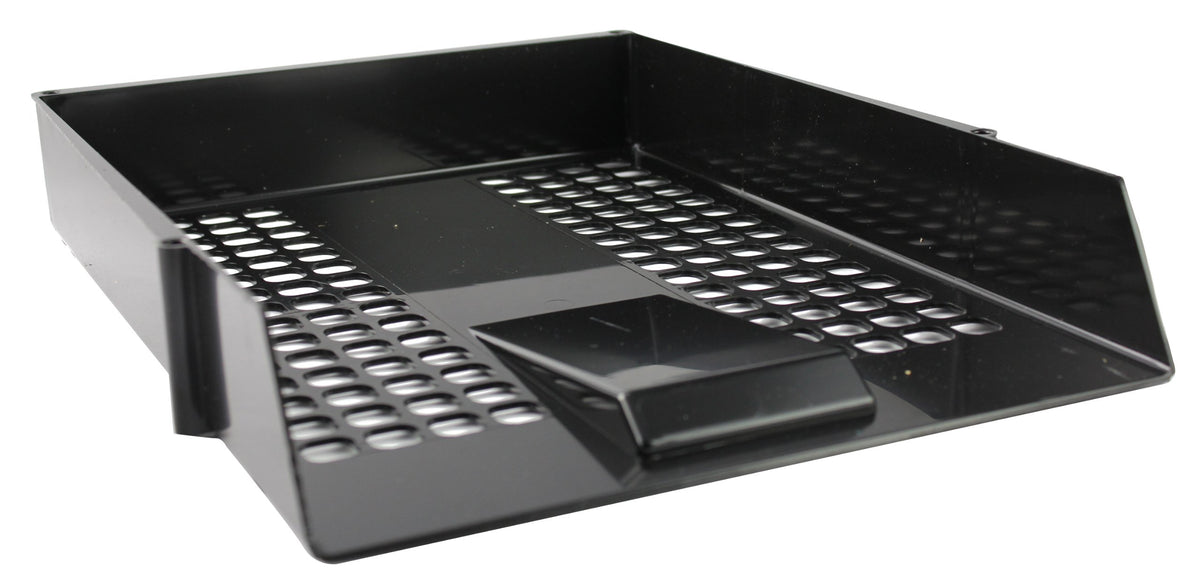 Q Connect Plastic Letter Tray - Black