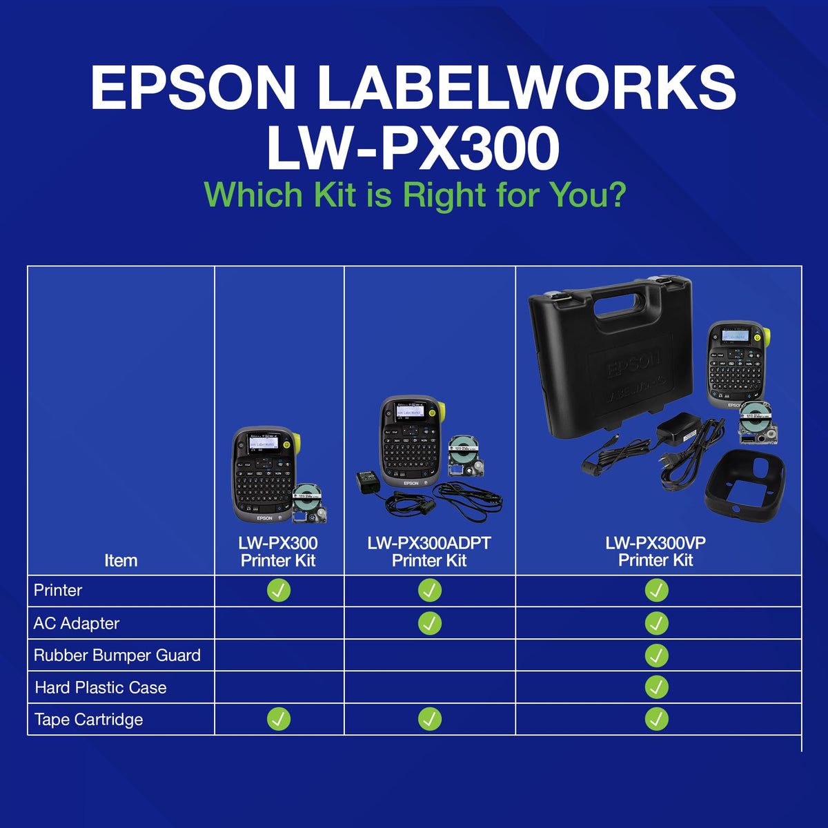 LABELWORKS Epson LW-PX300 Industrial Label Maker - Portable Handheld