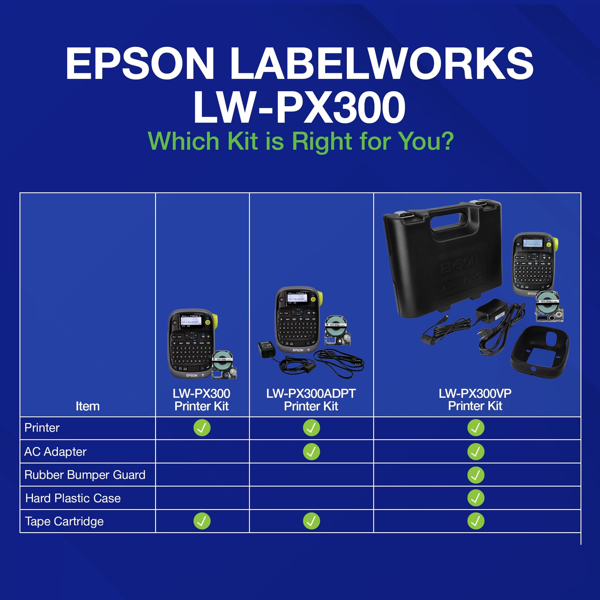 LABELWORKS Epson LW-PX300 Industrial Label Maker - Portable Handheld
