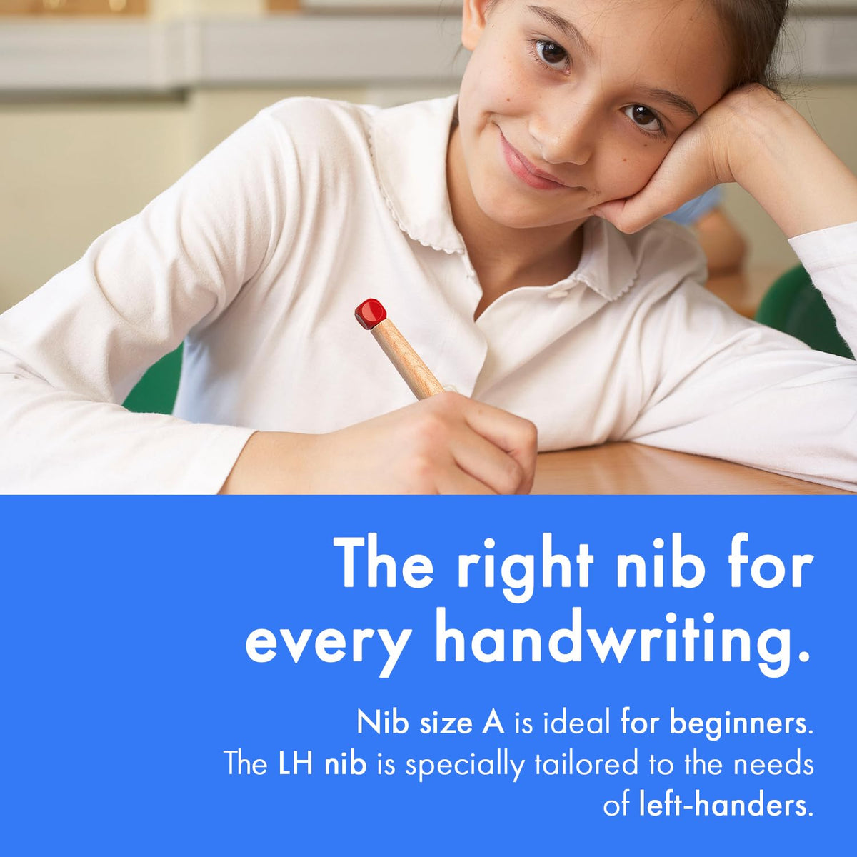 LAMY abc red - child-friendly Fountain Pen for writing beginners with ergonomic grip & polished