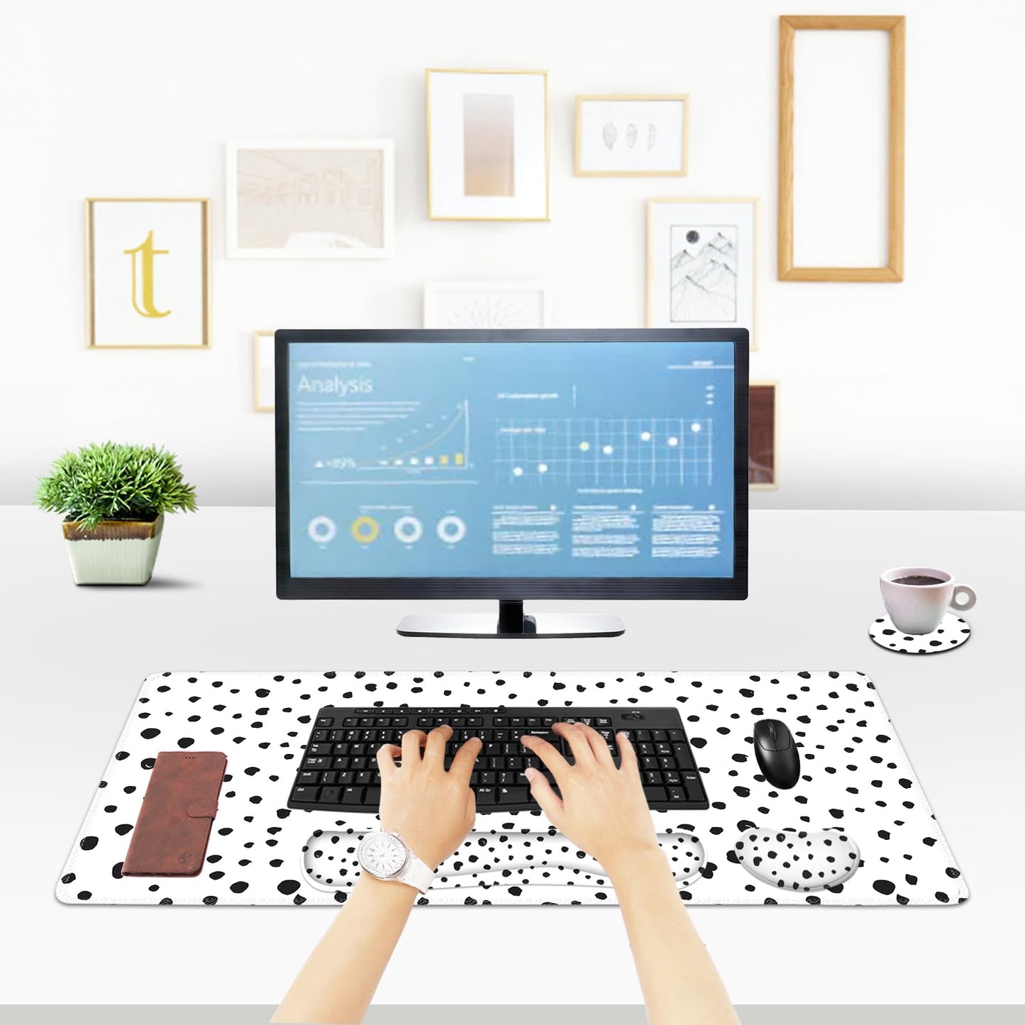 ToLuLu Ergonomic Gaming Mouse Pad, Memory Foam Keyboard Mouse Wrist Rest