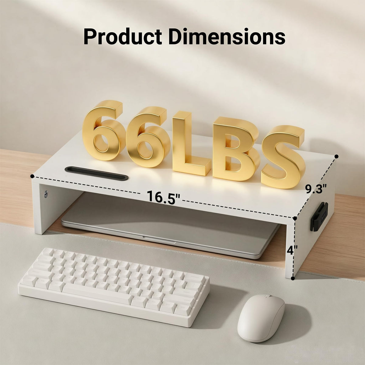 BONTEC Monitor Stand Riser with Cellphone Holder & Cable Management