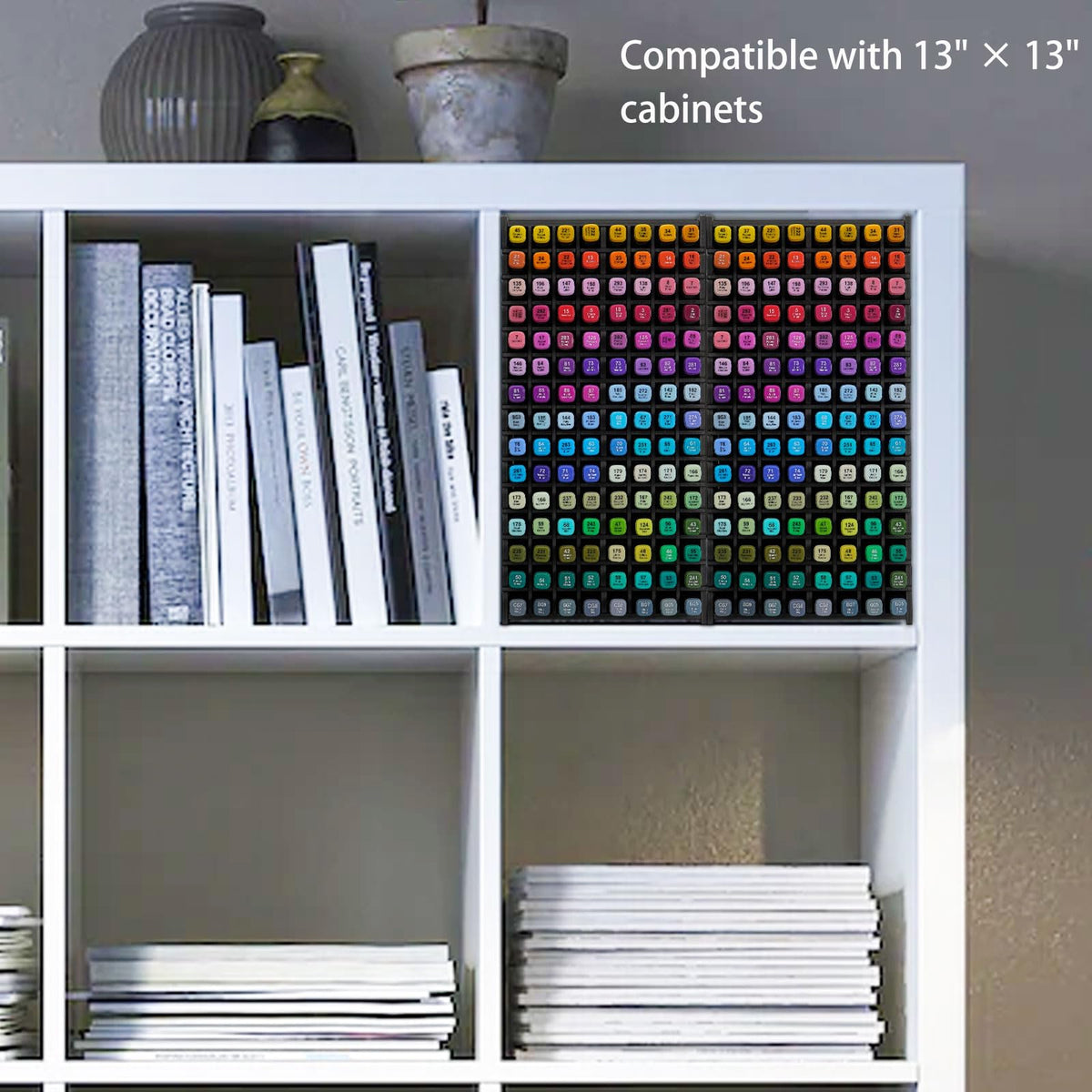 SANFURNEY Art Marker Storage Rack for 120 Markers Black