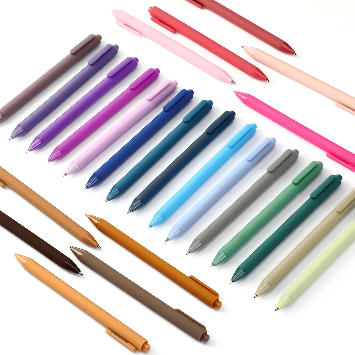 Dinifee 50 Pcs Ballpoint Gel Pens Bulk Retractable, Morandi
