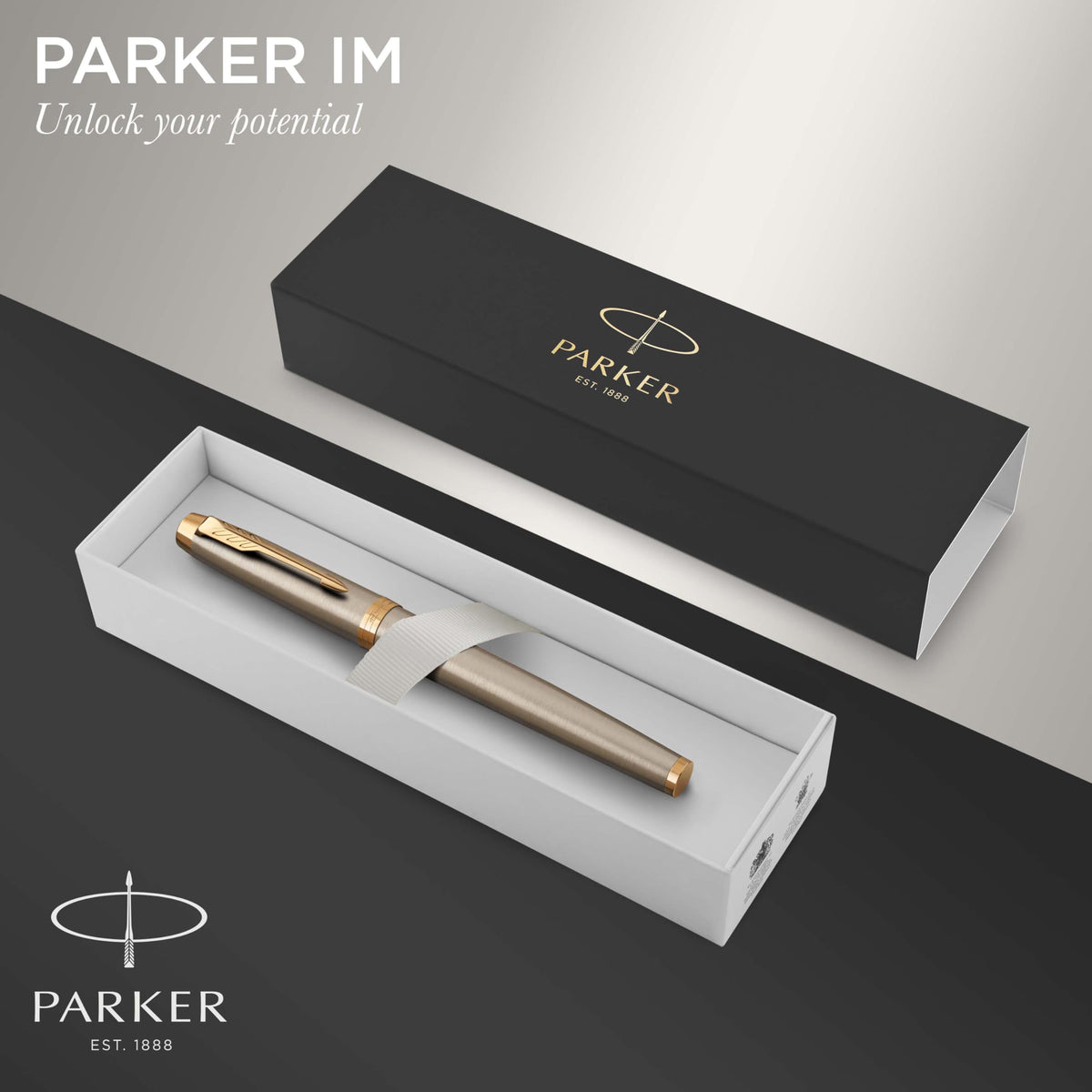 Fountain pen PARKER IM, size F, ink cartridge.