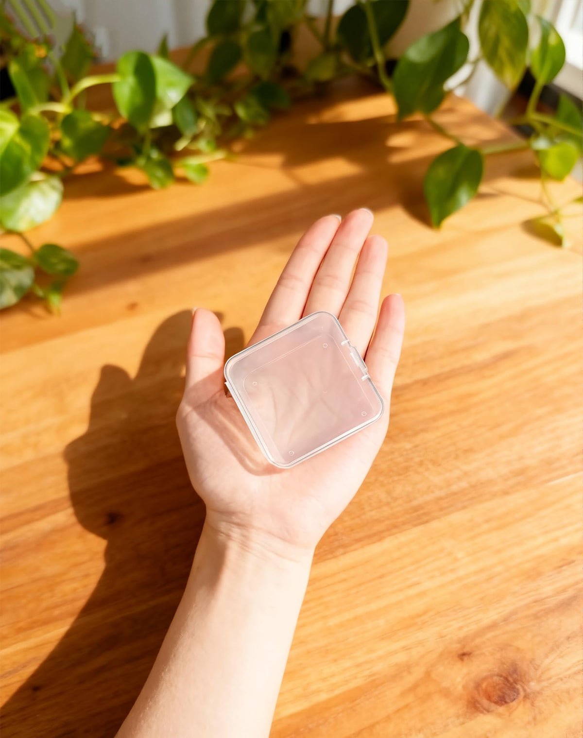 LJY 60 Clear Square Plastic Boxes, 55 x 55 x 35 mm for Packing Samples