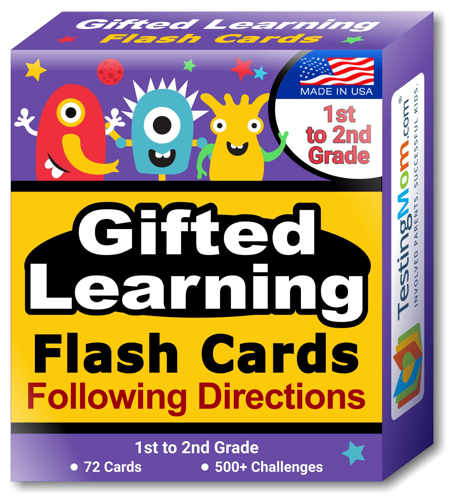 TestingMom.com Gifted Learning Flash Cards – Following Directions for 1st Grade - 2nd Grade