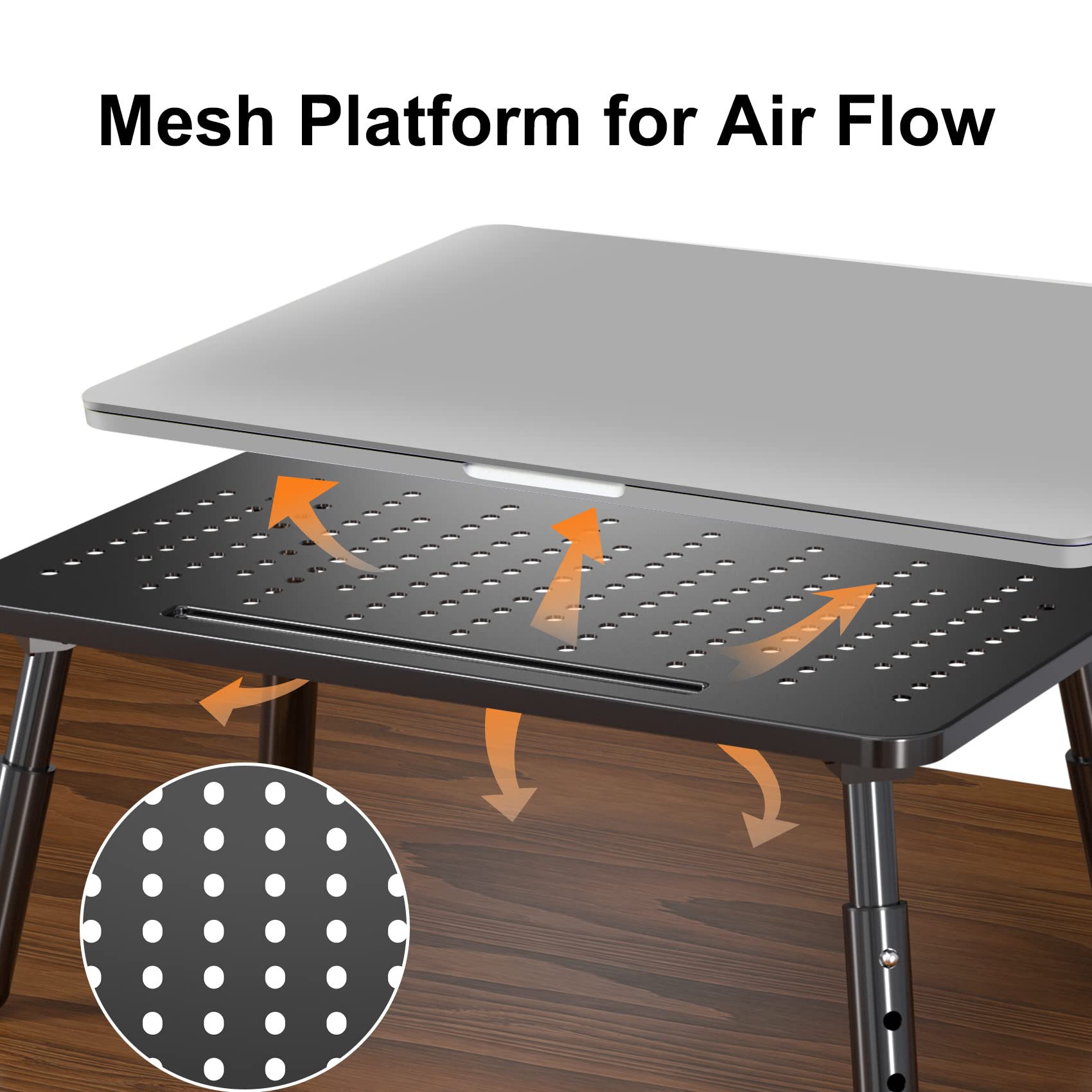 Bracwiser Foldable Monitor Riser Metal Computer Stand for Desk 3 Height Adjustable Laptop Stand