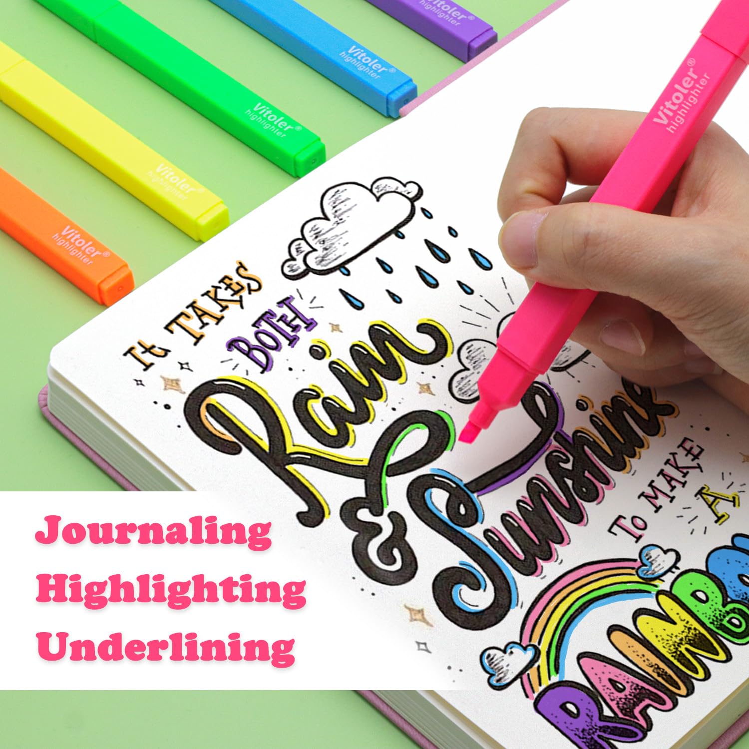 Piochoo Highlighters Assorted Color Fluorescent,30Pcs Highlighters Bulk