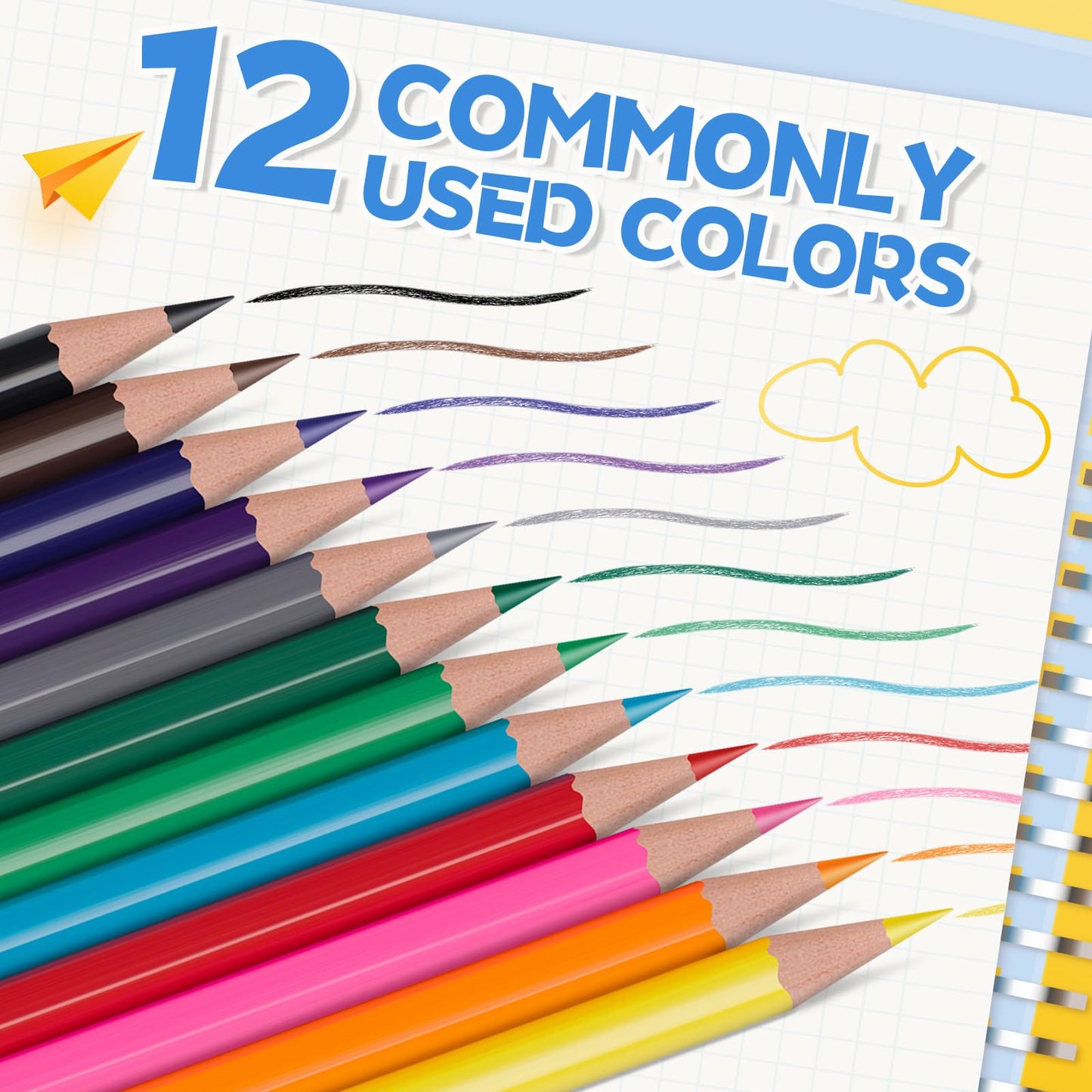 30 Pack Colored Pencils, Color Pencils Bulk for Kids Classroom, 360 Count