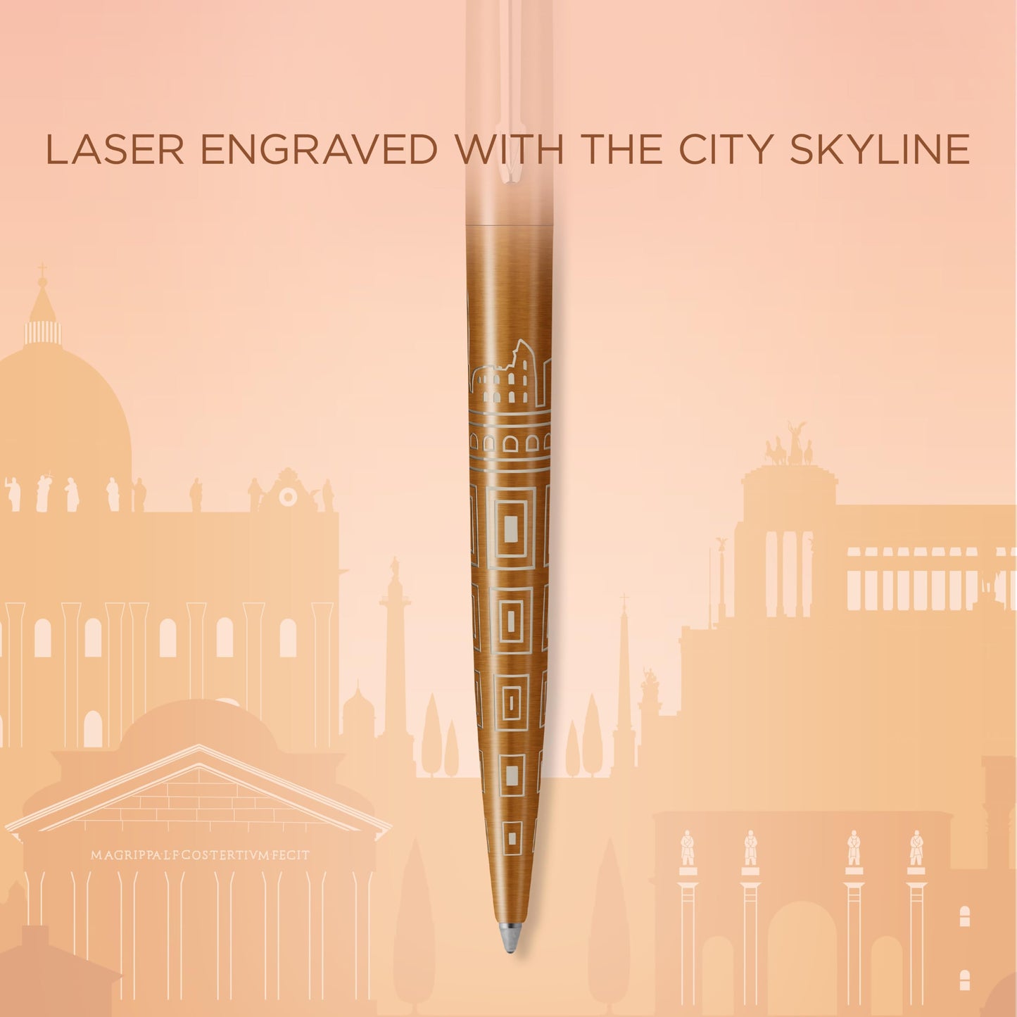 Parker Jotter Ballpoint Pen | Special Edition | Rome Bronze CT | Medium Point with Blue Ink | Gift