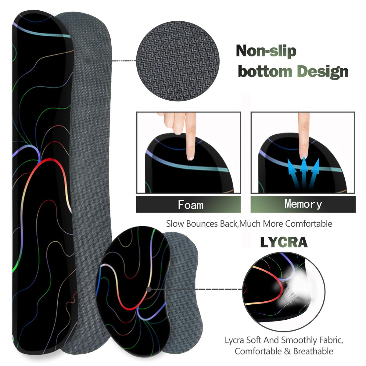 ARTSO Gaming Mouse Pad Wrist Support Set, XXL Large Desk Mat Mousepad + Keyboard Wrist Support+