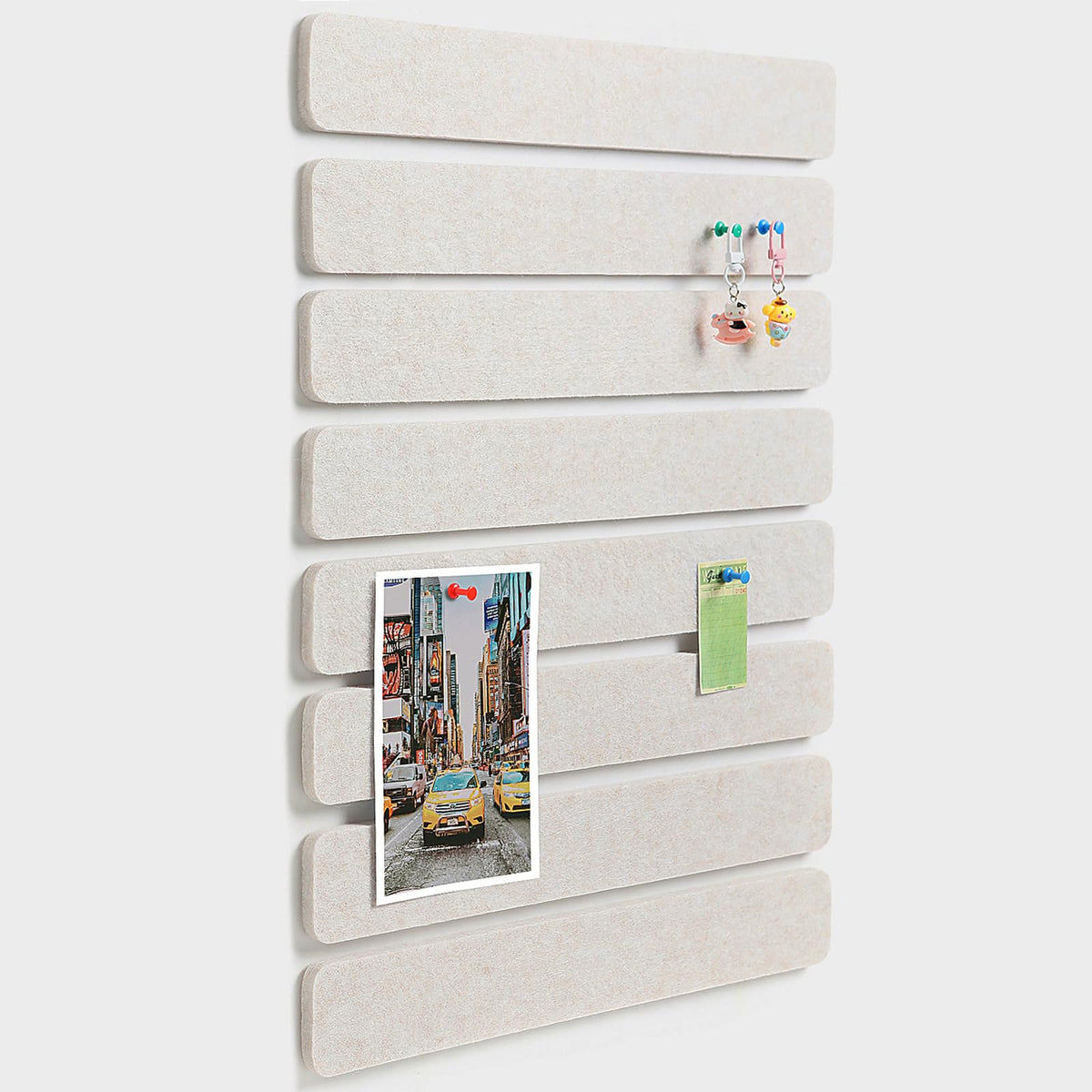 Cork Board Felt Bulletin Board 8-Pack with 50 Push Pins for Paste Notes, Photos, Schedules