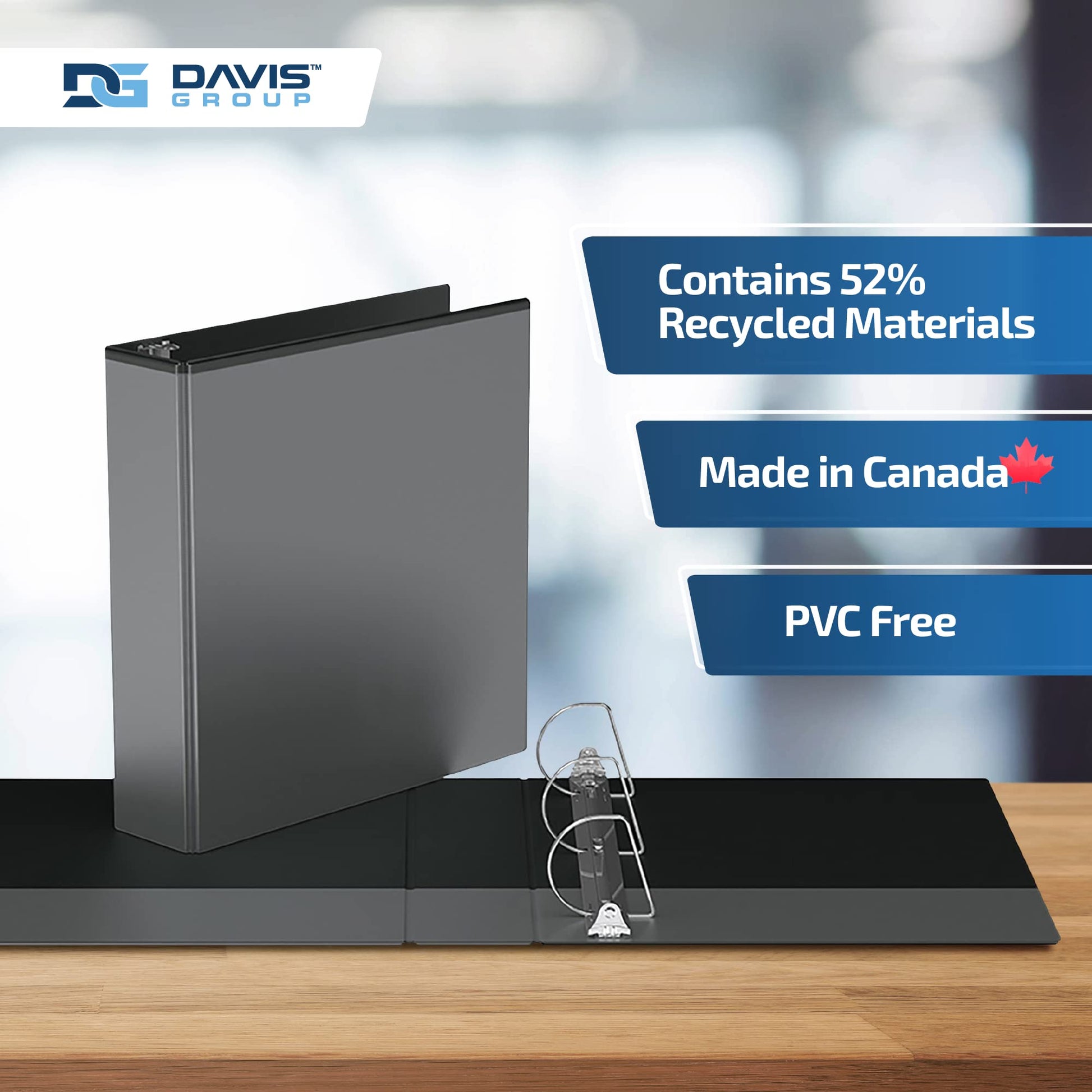 Easyview 3-Ring Binder, Clear-View Cover, 2" D Rings, Black, 6 Pack