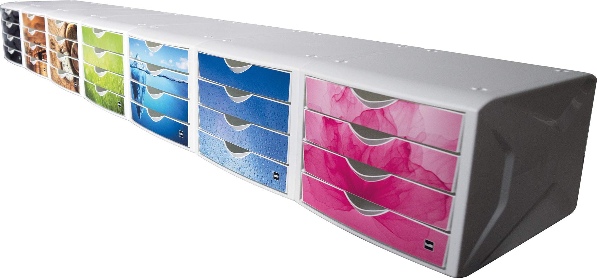 Helit, the “Chameleon” drawer box white/blue