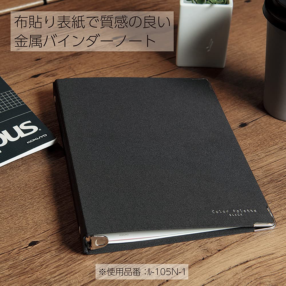 Kokuyo Color Palette Metal Round Ring Binder, A5-S, 20 Holes, Up to 100 Sheets, 5 Colorful Tab