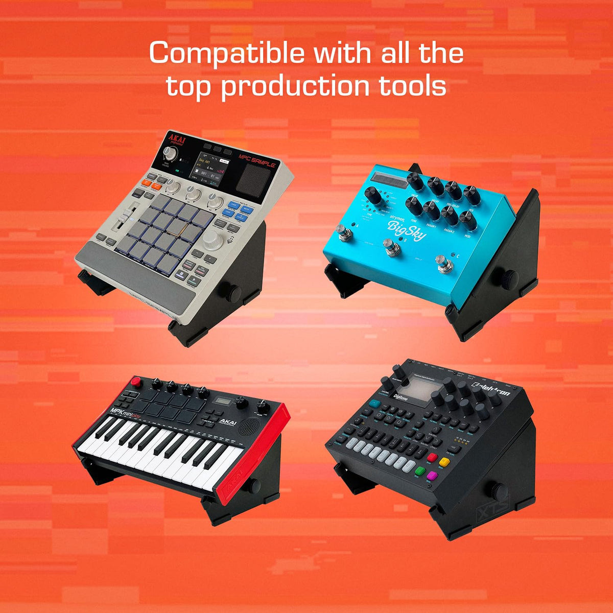XTS Desktop Stand, for MPC Sample / Digitakt / Pedals, 6.6" - 10.4" Size