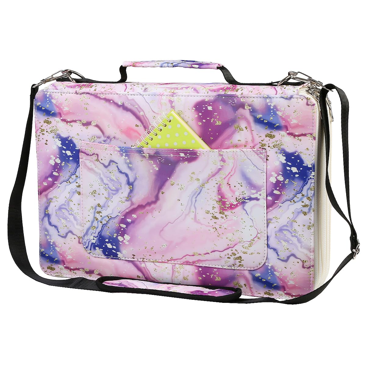 Lbxgap 384 Slots Pencil Case, 4-Layer Organizer with Shoulder Strap