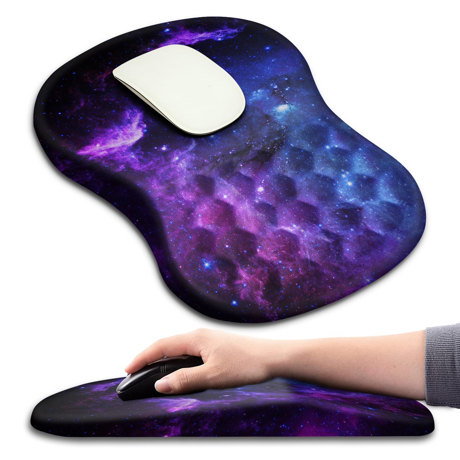 Hokafenle Ergonomic Mouse Pad Wrist Support with Massage Design, Wrist Rest Pain Relief Mousepad