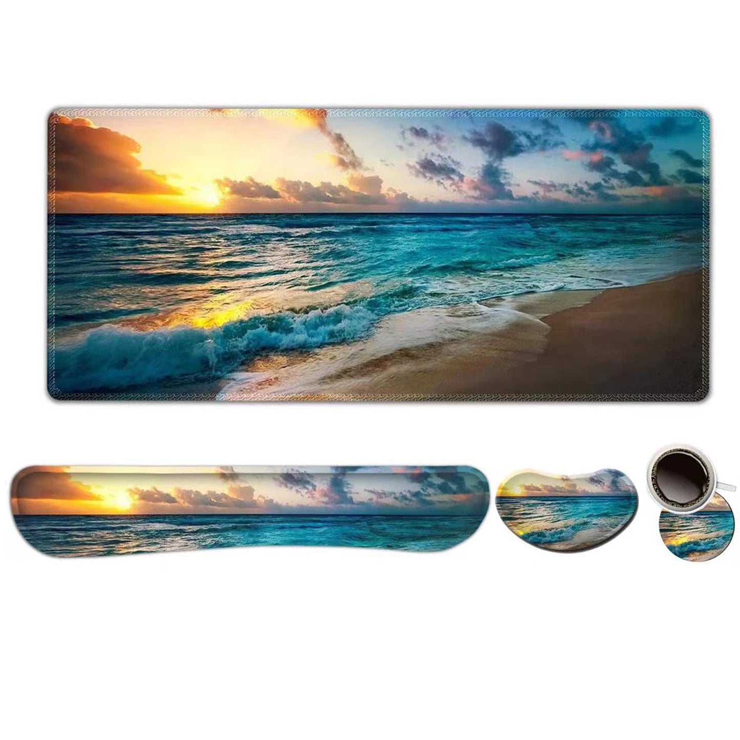 ToLuLu Mouse Pad, Memory Foam Ergonomic Keyboard Mouse Wrist Rest Support