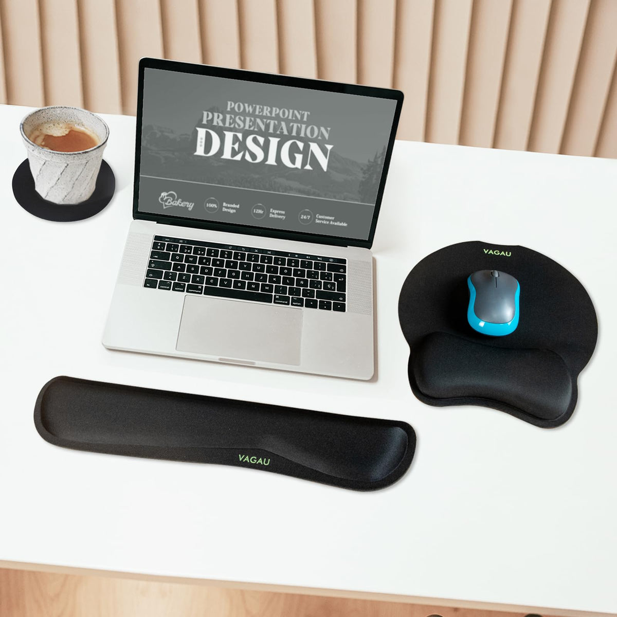 VAGAU Premium Keyboard Wrist Rest and Mouse Pad Wrist Support