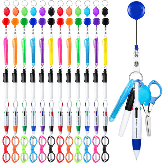 Glenmal 72 Pcs Nurse Pen Set for Badge Reel Mini Pens, Stylish