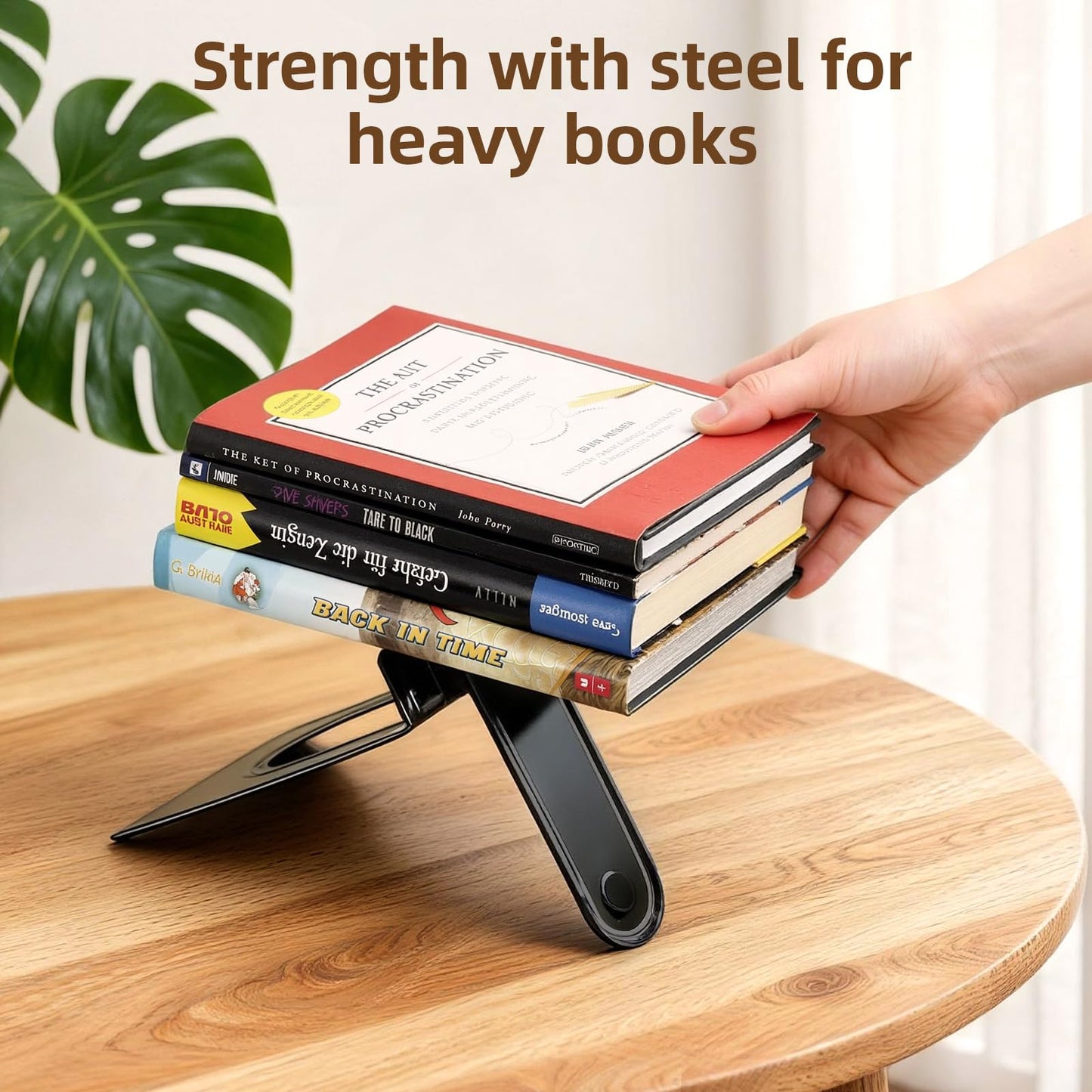 HappyHapi 12 Pairs Book Ends, Heavy Duty Bookends for Shelves, Black