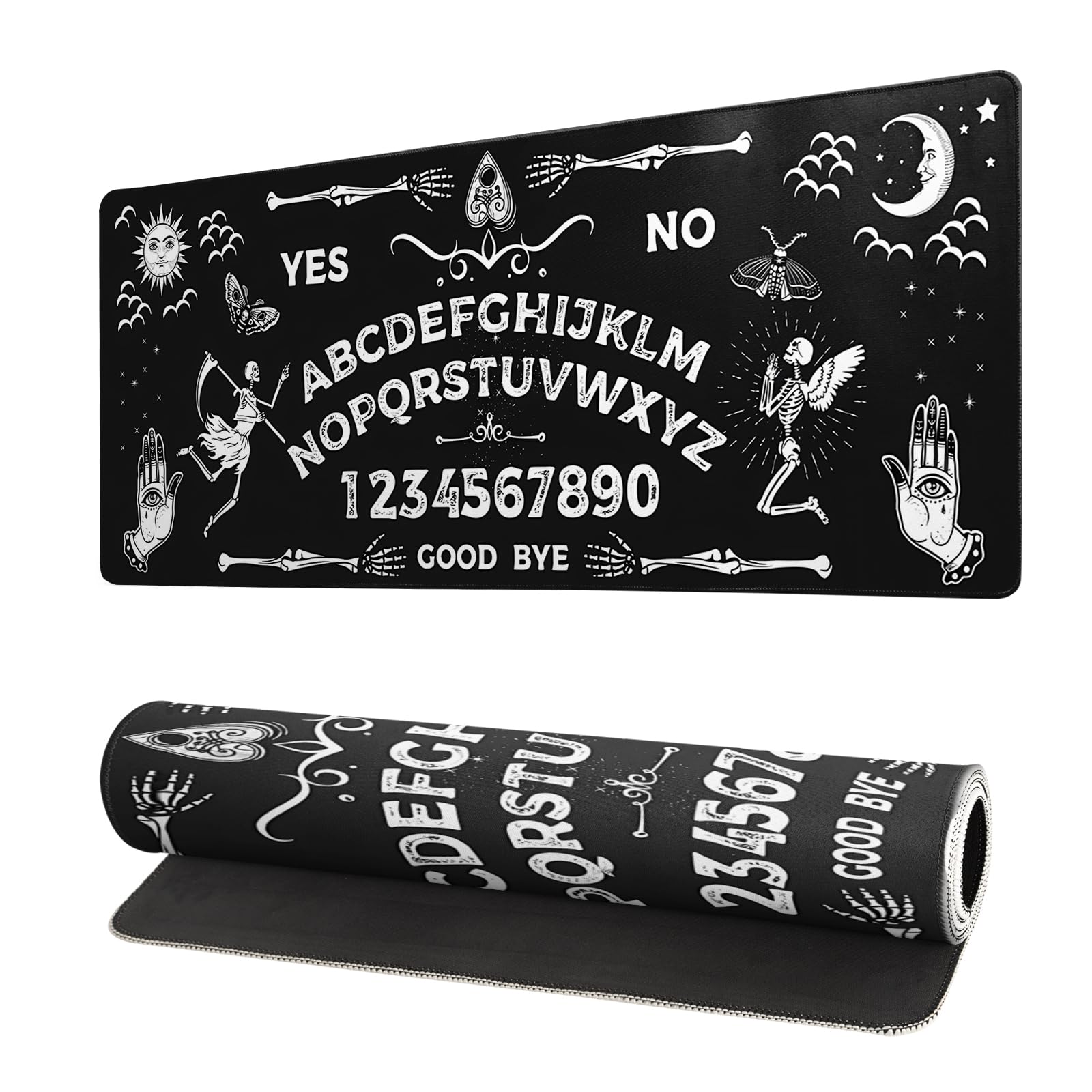 Mysterious Spirit Goth Gaming Mouse Pad 27.6x11.8 Inch Large Desk Mat Black Extended Pads Big
