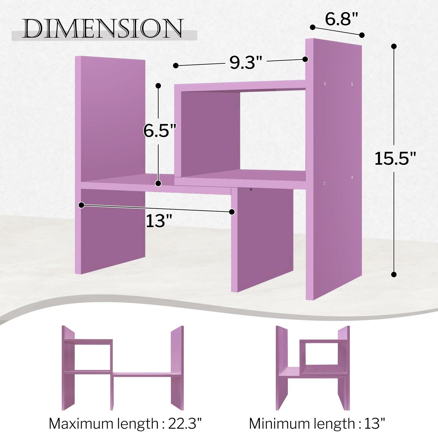 Jerry & Maggie Desktop Organizer Office Storage Rack Adjustable Wood Display Shelf Birthday Gifts